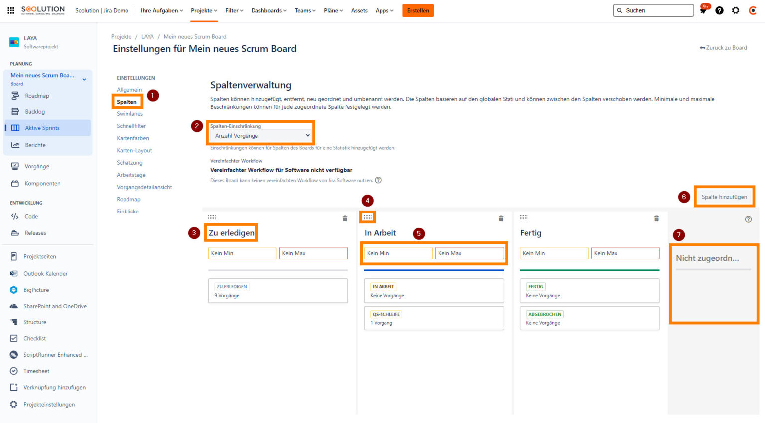 Jira Scrum Board erstellen und konfigurieren Anleitung