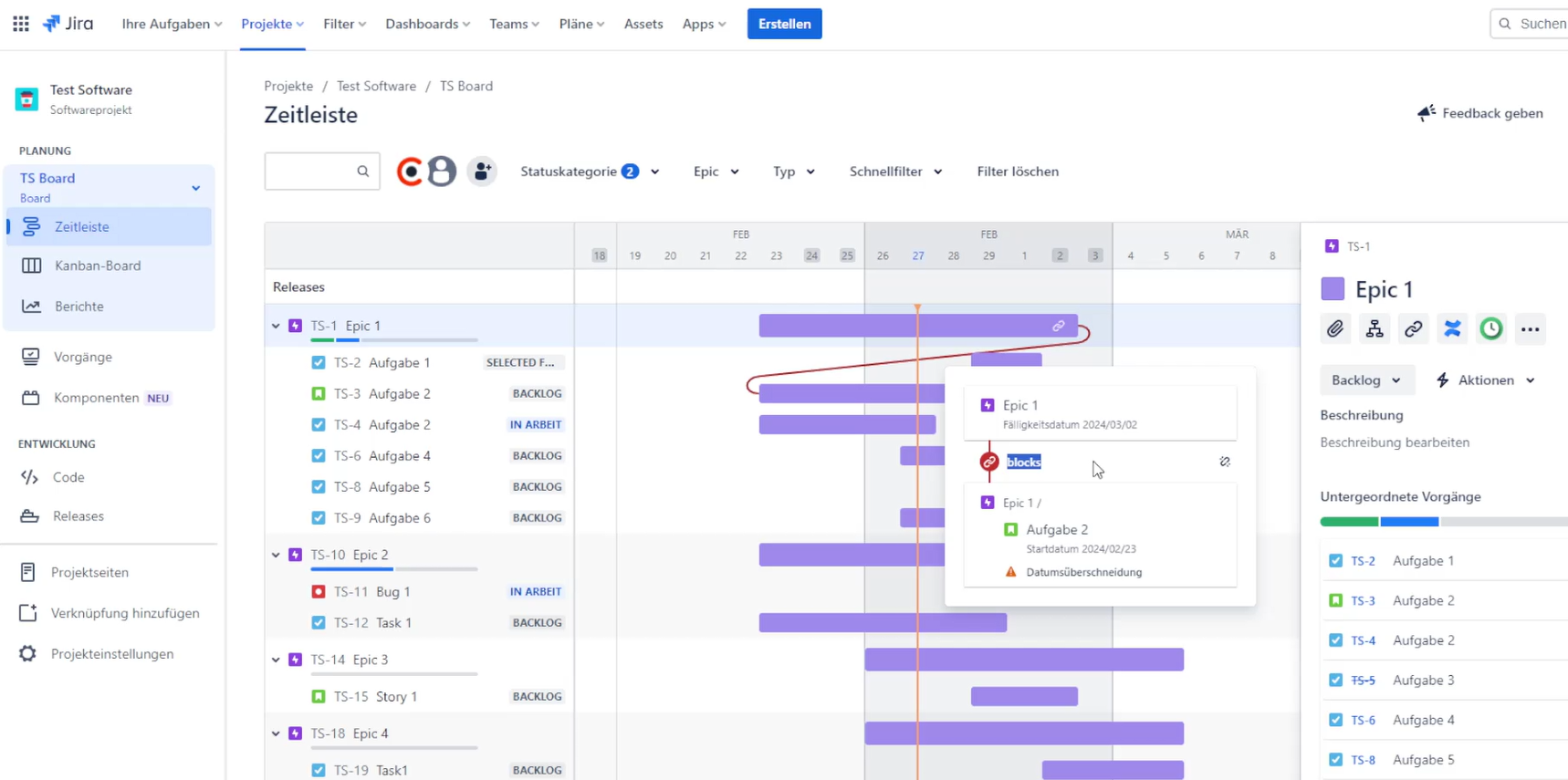 Konfiguriere Die Abhängigkeiten In Jira Für Deinen Plan – BPGTUE