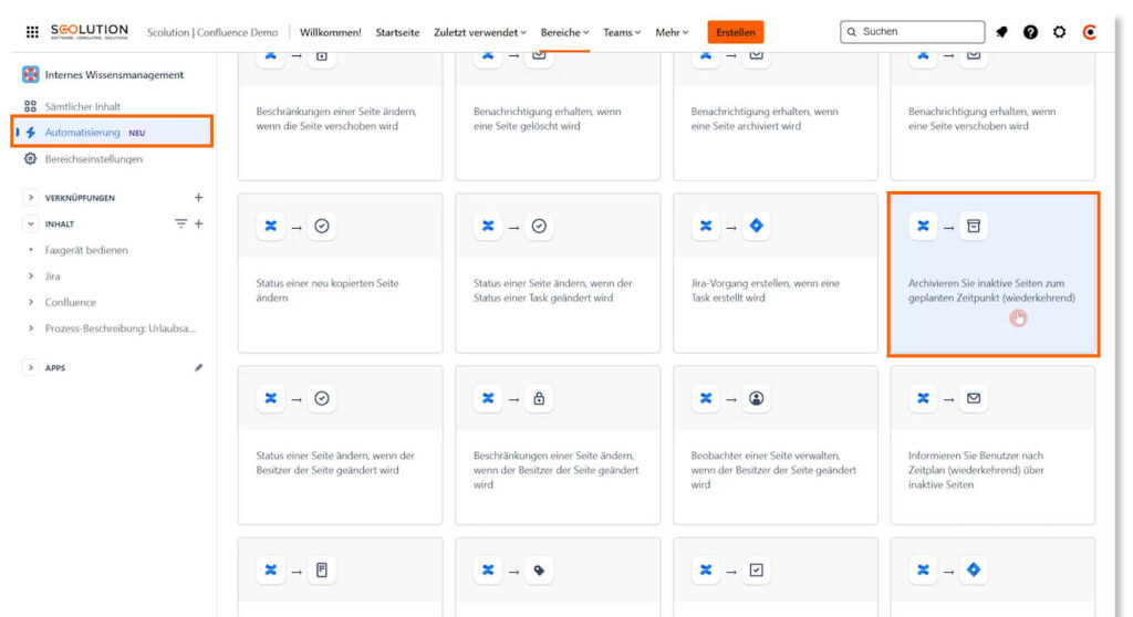 Confluence Automationen